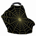 Yellow Cobweb Print Baby Seat Cover