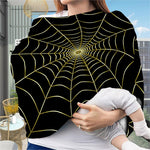 Yellow Cobweb Print Baby Seat Cover