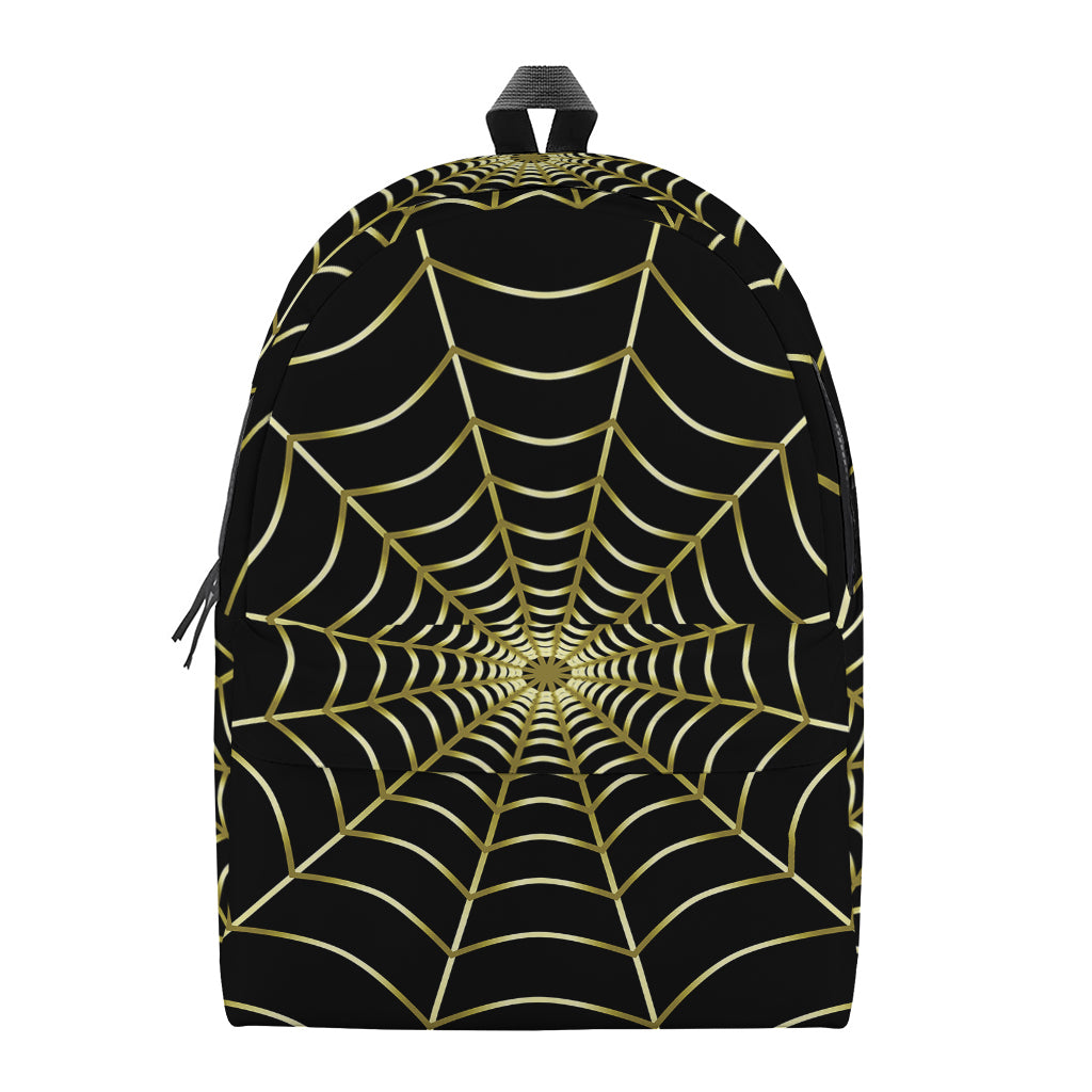 Yellow Cobweb Print Backpack