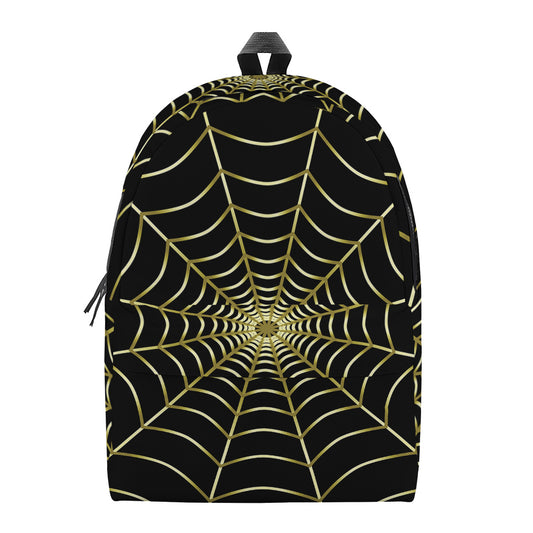 Yellow Cobweb Print Backpack