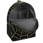 Yellow Cobweb Print Backpack