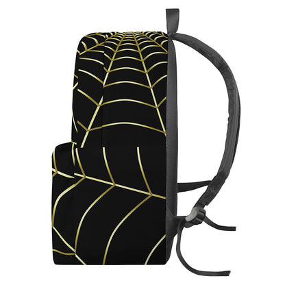 Yellow Cobweb Print Backpack