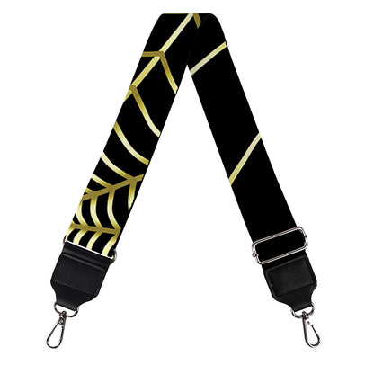 Yellow Cobweb Print Bag Strap
