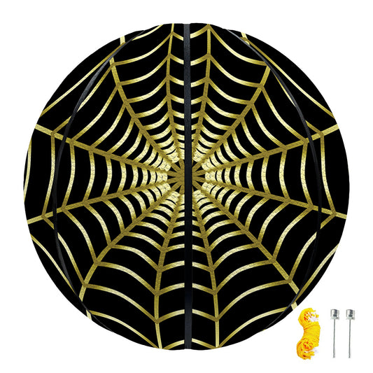 Yellow Cobweb Print Basketball