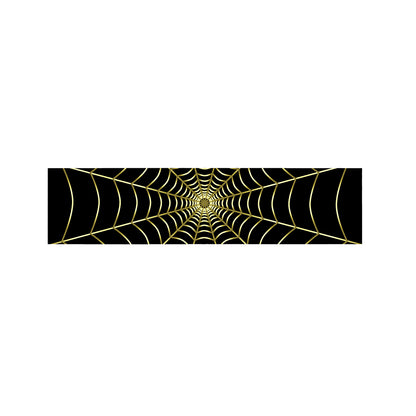 Yellow Cobweb Print Bed Runner