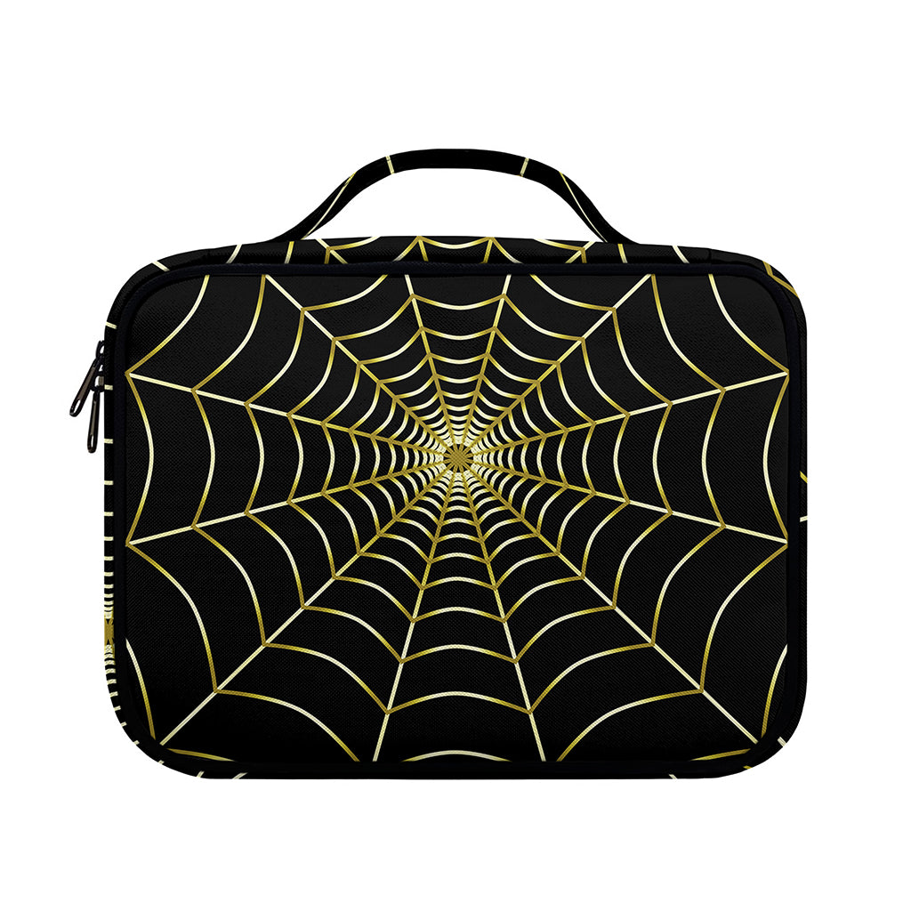 Yellow Cobweb Print Briefcase Bible Bag