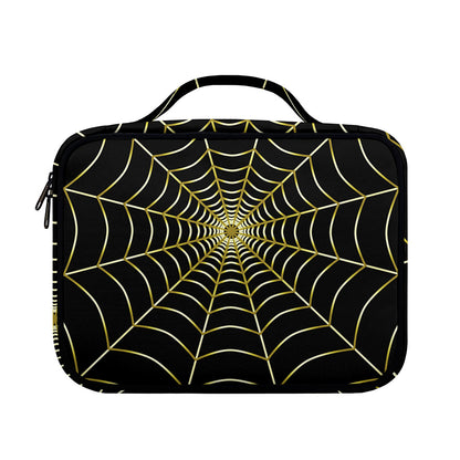 Yellow Cobweb Print Briefcase Bible Bag