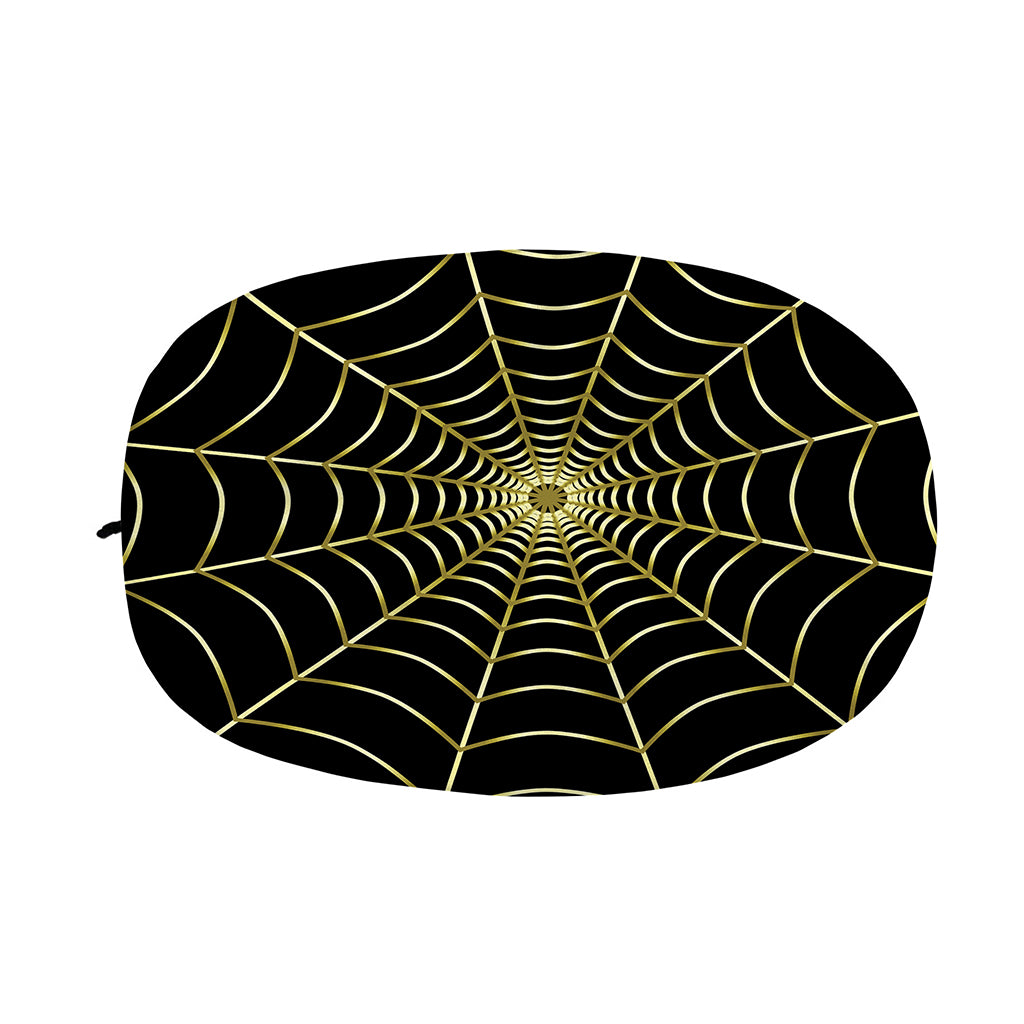 Yellow Cobweb Print Car Side Mirror Covers