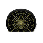 Yellow Cobweb Print Coin Purse