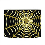 Yellow Cobweb Print Drum Lamp Shade