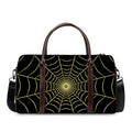 Yellow Cobweb Print Duffel Bag
