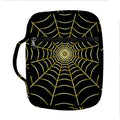 Yellow Cobweb Print Front Pocket Bible Bag