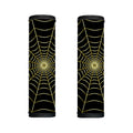 Yellow Cobweb Print Handle Covers