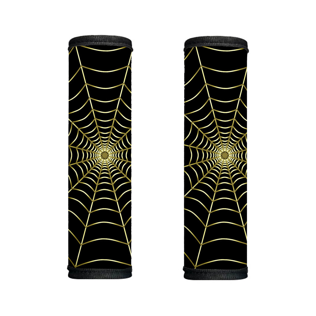 Yellow Cobweb Print Handle Covers