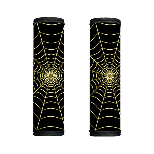 Yellow Cobweb Print Handle Covers