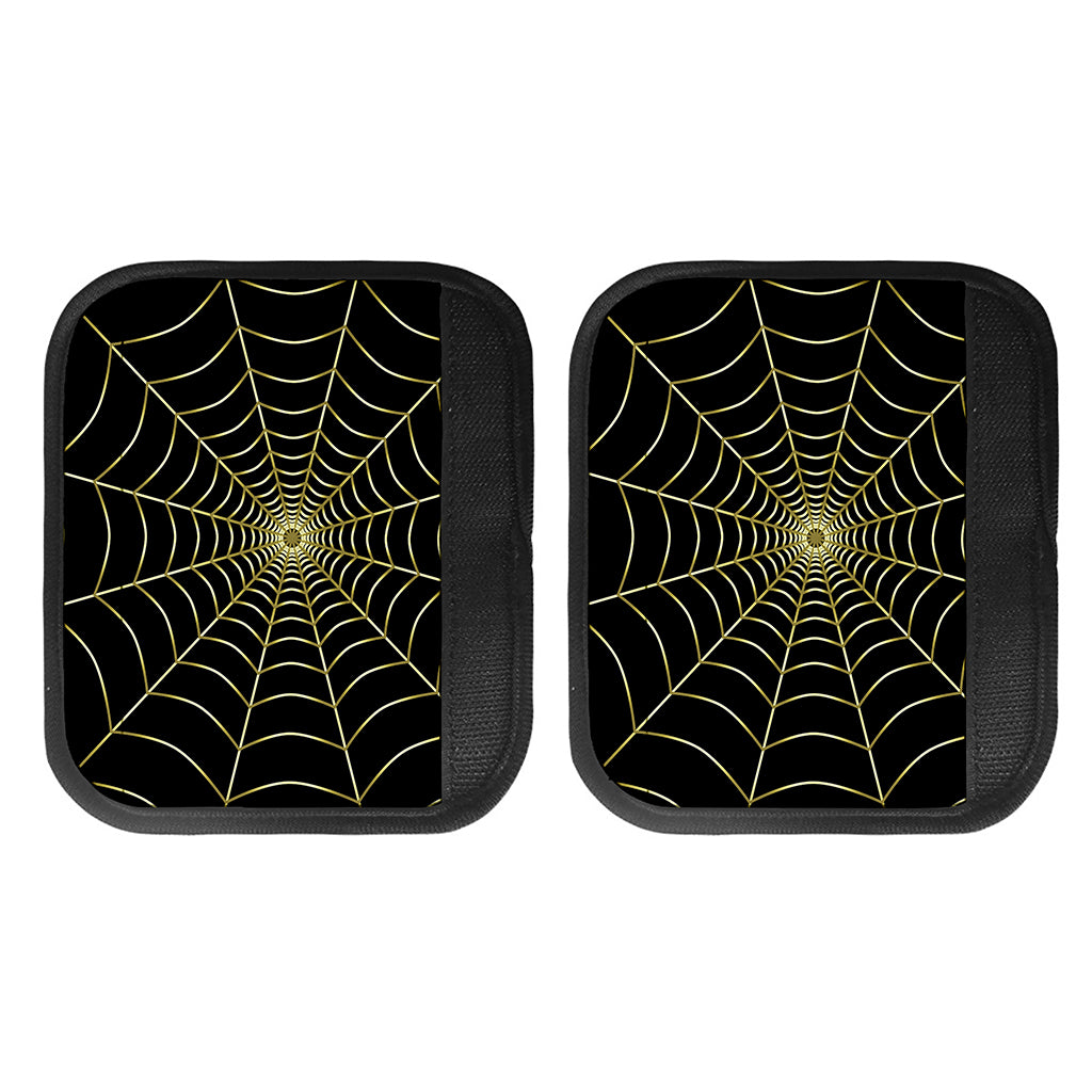 Yellow Cobweb Print Handle Covers