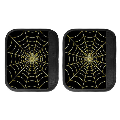 Yellow Cobweb Print Handle Covers