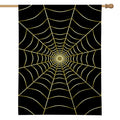 Yellow Cobweb Print House Flag