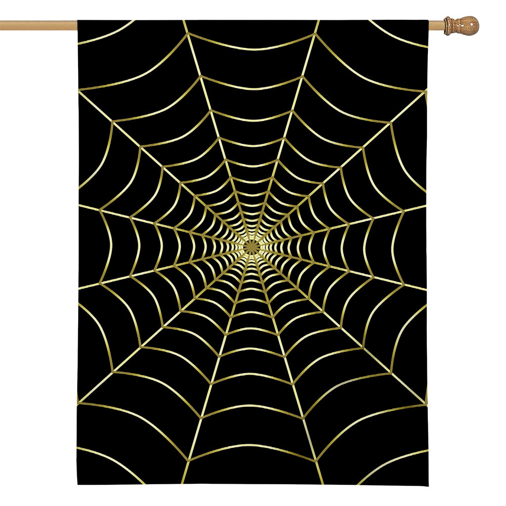 Yellow Cobweb Print House Flag