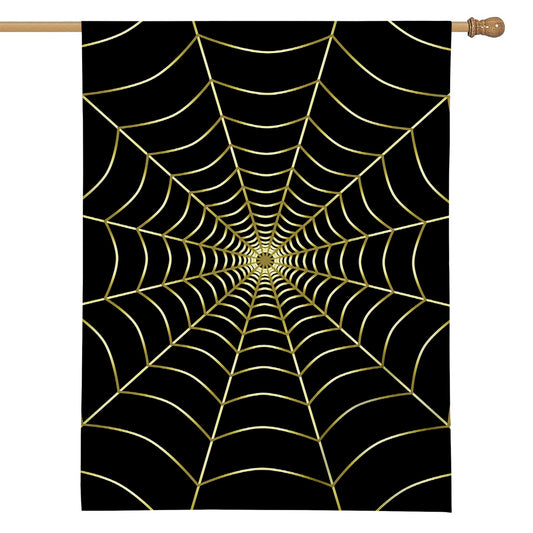 Yellow Cobweb Print House Flag