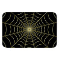 Yellow Cobweb Print Indoor Door Mat