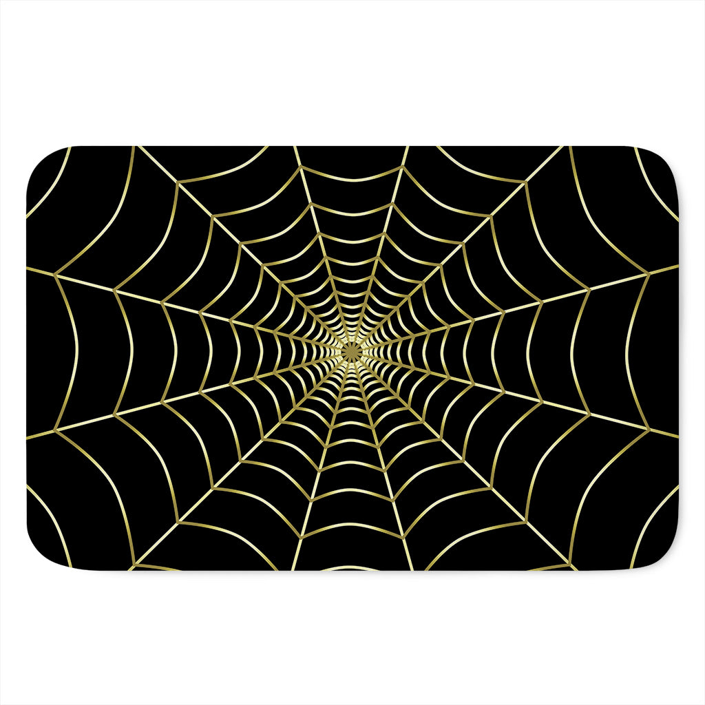 Yellow Cobweb Print Indoor Door Mat