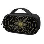 Yellow Cobweb Print Insulin Cooler Travel Case
