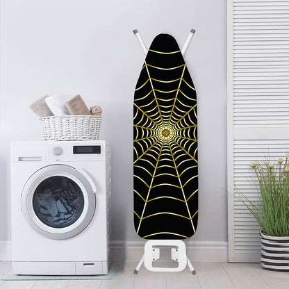 Yellow Cobweb Print Ironing Board Cover