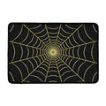 Yellow Cobweb Print Kitchen Mat