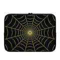 Yellow Cobweb Print Laptop Sleeve