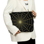 Yellow Cobweb Print Laptop Sleeve