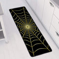 Yellow Cobweb Print Long Kitchen Mat