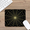 Yellow Cobweb Print Mouse Pad