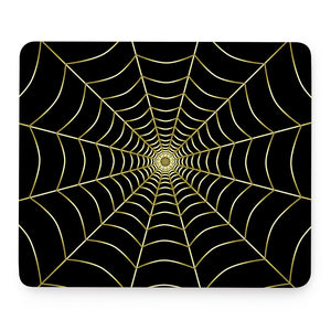 Yellow Cobweb Print Mouse Pad