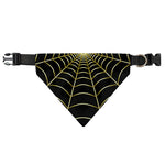 Yellow Cobweb Print Over The Collar Dog Bandana