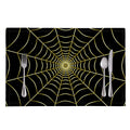Yellow Cobweb Print Placemat