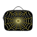 Yellow Cobweb Print Portable Lunch Bag