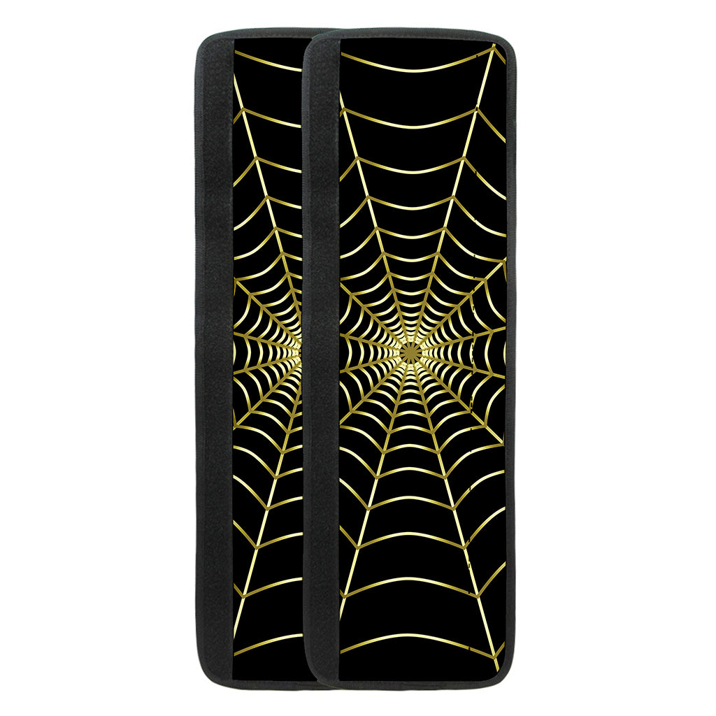 Yellow Cobweb Print Refrigerator Handle Covers