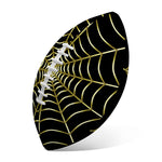 Yellow Cobweb Print Rugby Ball