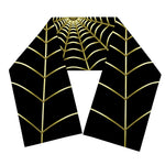 Yellow Cobweb Print Scarf