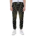 Yellow Cobweb Print Joggers