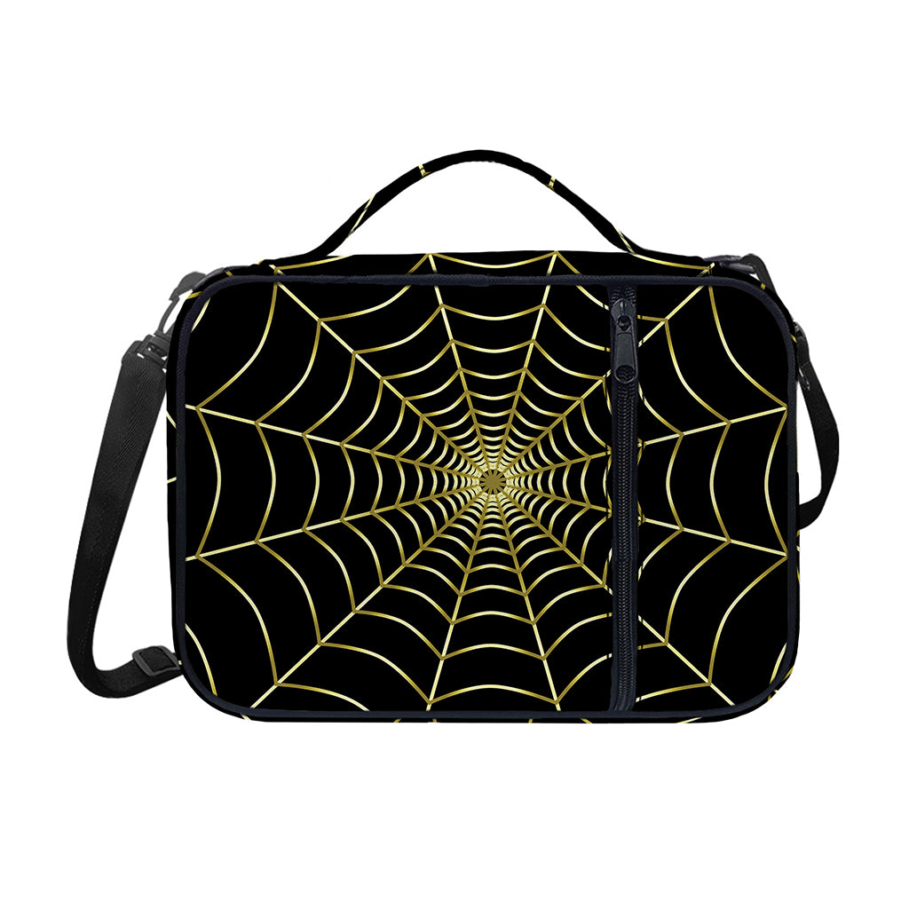 Yellow Cobweb Print Shoulder Strap Bible Bag