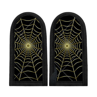 Yellow Cobweb Print Skillet Handle Cover