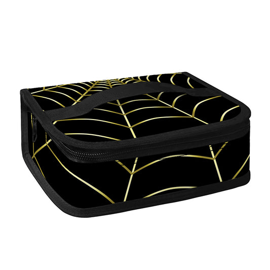 Yellow Cobweb Print Small Lunch Bag