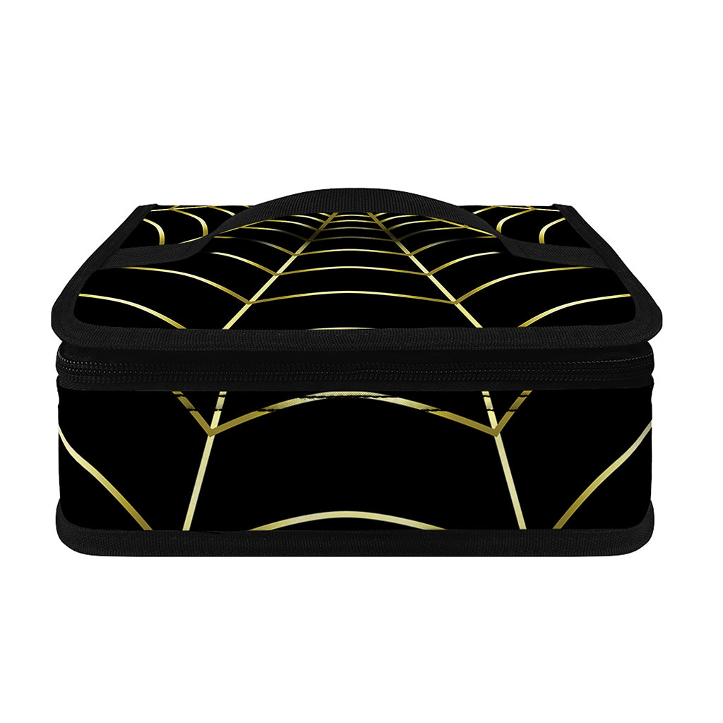 Yellow Cobweb Print Small Lunch Bag