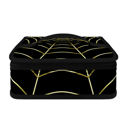 Yellow Cobweb Print Small Lunch Bag