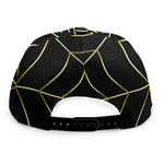 Yellow Cobweb Print Snapback Cap