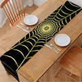 Yellow Cobweb Print Table Runner