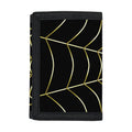 Yellow Cobweb Print Trifold Wallet
