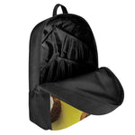 Yellow Coconut Pattern Print 17 Inch Backpack